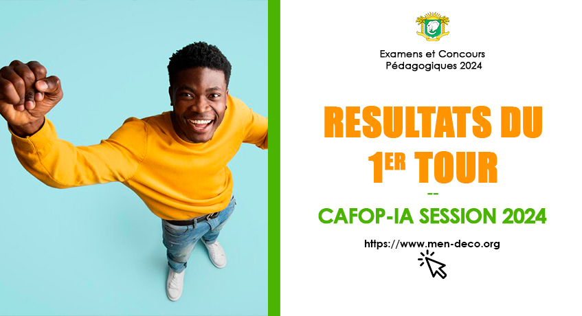 Consultation des résultats du premier tour du concours du CAFOP-IA Session 2024