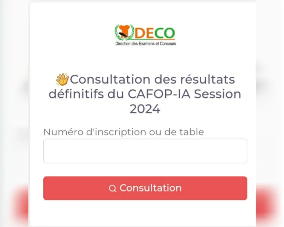 Consultez maintenant les Résultats définitifs du concours du CAFOP-IA Session 2024