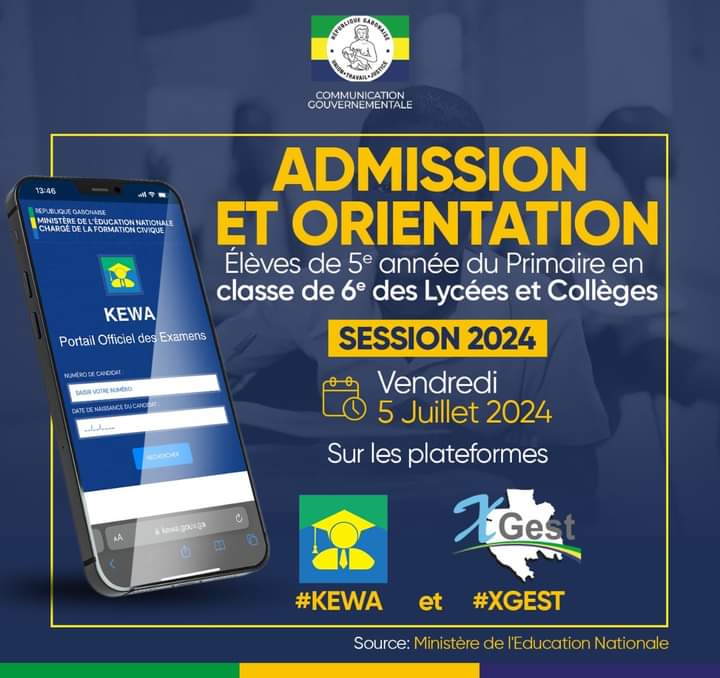 ADMISSION ET ORIENTATION Elèves de 5ème année du Primaire en classe de 6ème des Lycées et Collèges SESSION 2024