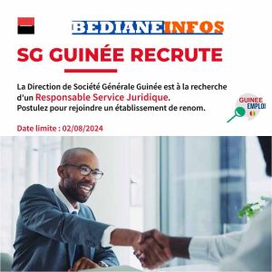 Offre d'emploi Juriste d'Affaires Senior chez Société Générale Guinée