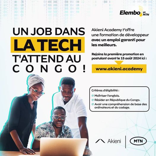 Opportunité incroyable ! Deviens développeur informatique au Congo !