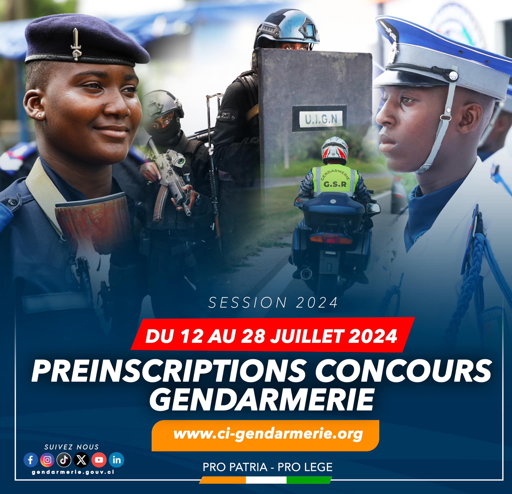 Recrutement Gendarmerie Nationale CI 2024