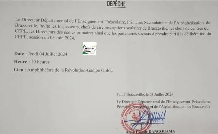 Résultats CEPE Congo 2024 disponibles sur congoedusoft-cg