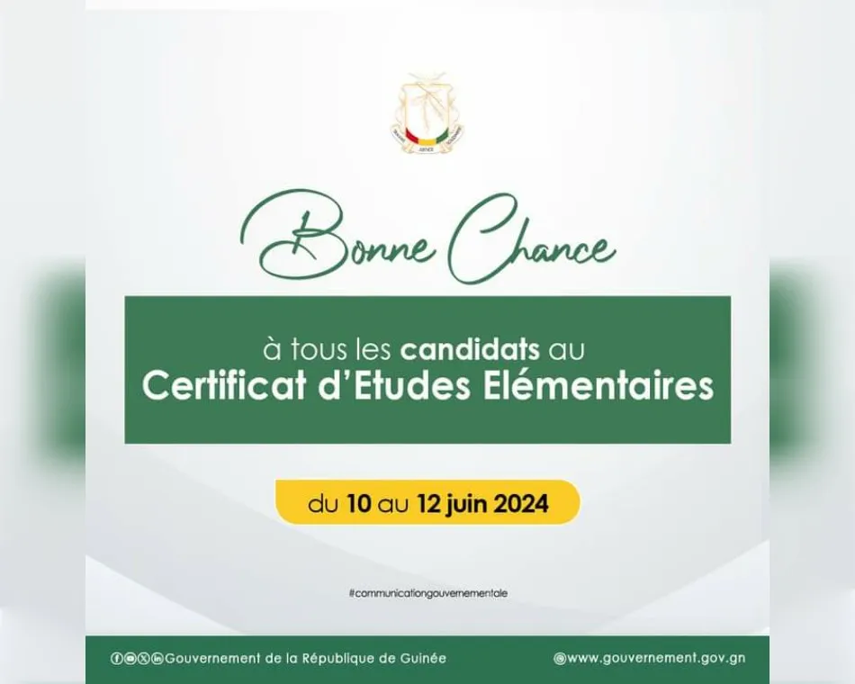 Résultats Examen d'Entrée en 7ème Guinée 2024 : Le retard expliqué des Résultats du CEE 2024