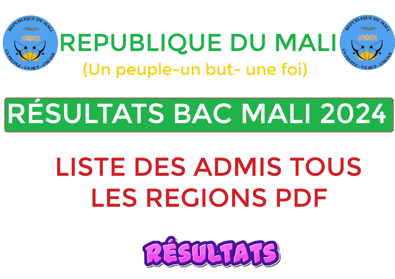 Téléchargez les Résultats BAC Mali 2024 PDF