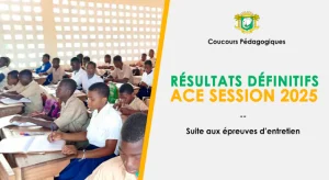 Résultats Concours ACE 2025 Côte d'Ivoire consultation